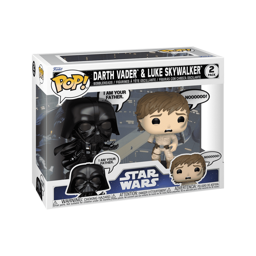 FUNKO POP! Vinyl Figure: Star Wars - Darth Vader & Luke Skywalker (Sayings), 2-pack – 2