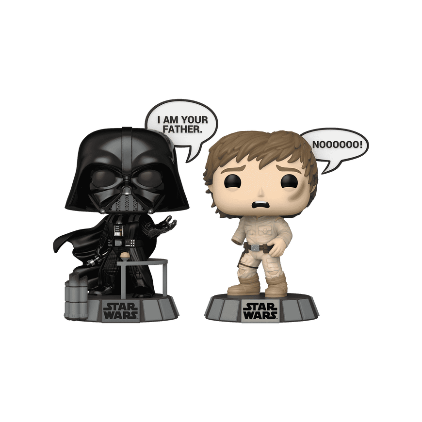 FUNKO POP! Vinilinė figūrėlė: Star Wars - Darth Vader & Luke Skywalker (Sayings), 2-pack – 3