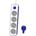 Edistäminen! PHILIPS-jatkojohto, 4 pistorasiaa, valkoinen tai sininen, CHP2145U/58