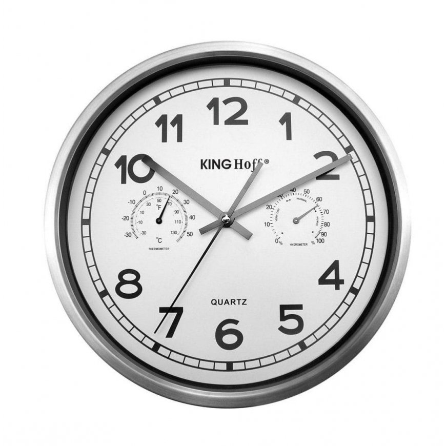 King Hoff WALL CLOCK 30cm HUMIDITY METER + THERMOMETER KINGHOFF KH-5027 – 2