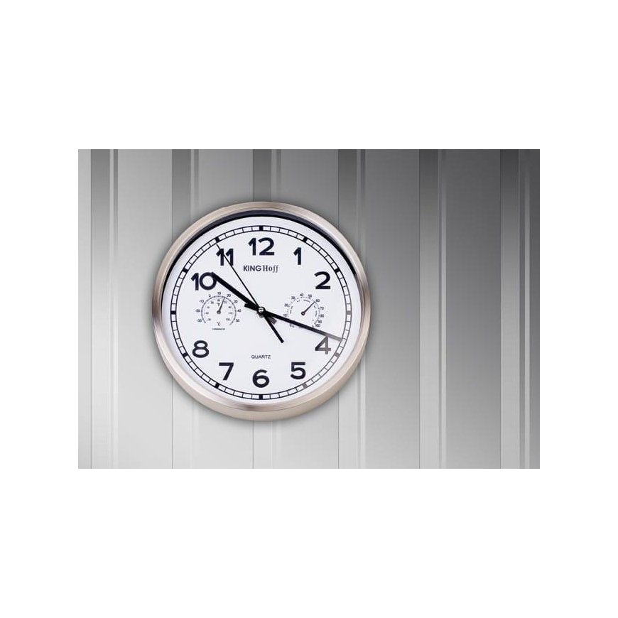 King Hoff WALL CLOCK 30cm HUMIDITY METER + THERMOMETER KINGHOFF KH-5027 – 3