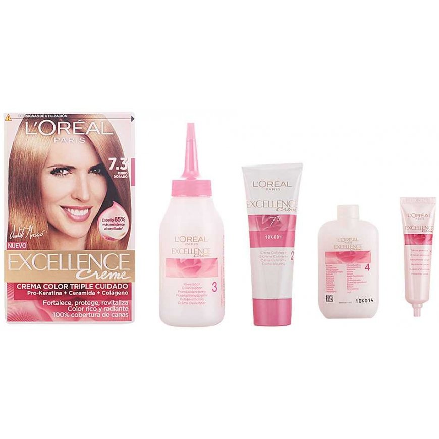 Pitkäkestoinen hiusväri Excellence L'Oreal Make Up Golden blonde nro 7.3 – 2