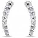 Brilio Silver Brilio Silver Long silver earrings with zircons EA468W