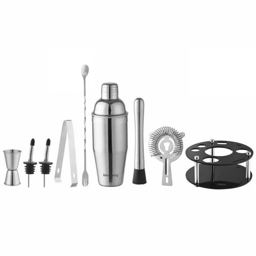 BAR SET 9 ELEMENTS SHAKER KLAUSBERG KB-7580 Silver – 4