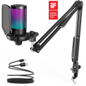 Fifine Technology FIFINE AmpliGame A6T RGB musta (musta) kondensaattorimikrofoni Fifine Technology FIFINE AmpliGame A6T RGB musta (musta) kondensaattorimikrofoni