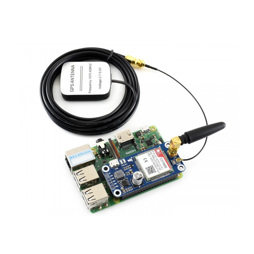 Waveshare LTE GPS HAT - NB-IoT/LTE/GPRS/GPS SIM7000E - Model For Raspberry Pi 3B+/3B/2B/Zero – 2