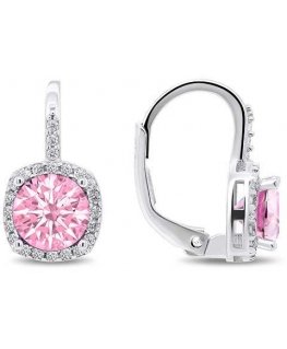 Brilio Silver Brilio Sidabrinis Charming sidabrinis earrings with pink zircons EA122WP