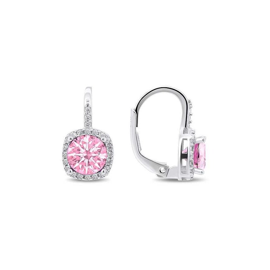Brilio Silver Brilio Sidabrinis Charming sidabrinis earrings with pink zircons EA122WP
