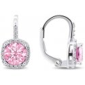 Brilio Silver Brilio Sidabrinis Charming sidabrinis earrings with pink zircons EA122WP Brilio Silver Brilio Sidabrinis Charming sidabrinis earrings with pink zircons EA122WP
