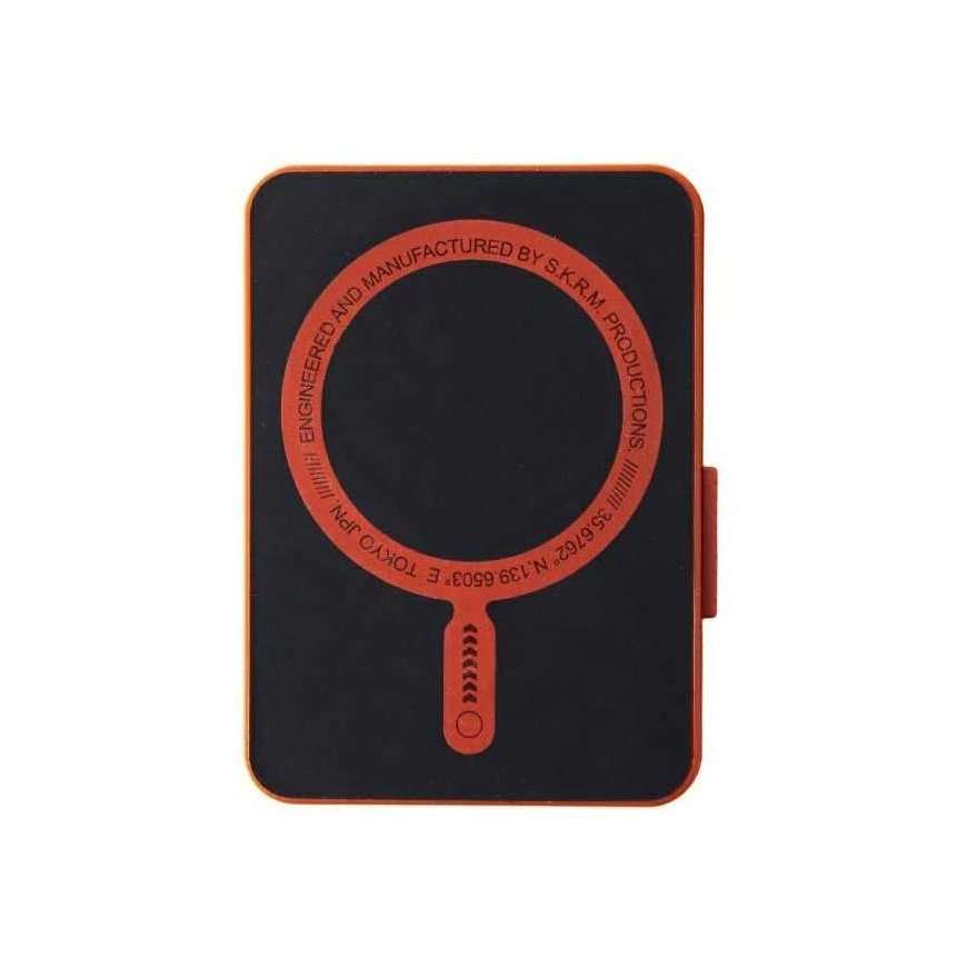 MagSafe-taskukotelo, Skinarma Mirage Spunk -lompakko, magneettinen pidike, oranssi – 2