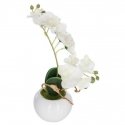 Atmosphera White artificial orchid in a pot, 25 cm