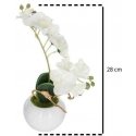 Atmosphera Balta dirbtinė orchidėja vazone, 25 cm Atmosphera Balta dirbtinė orchidėja vazone, 25 cm