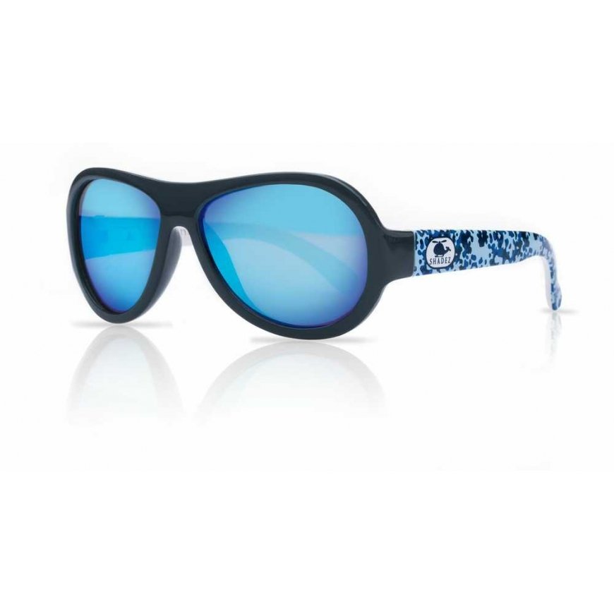 47 Brand SHADEZ Designer Helicopter Camo Mėlyna Junior Kids Sunglasses 3-7 Years SHZ 42