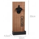 Mondex Bistro wall-mounted beer opener, 30 x 12 cm