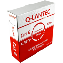 U/UTP cat.6 tinklo kabelis, susukta pora, PVC, Eca 4PR, 1Gb/s (10Gb/s iki 55m), 10 metų garantija, pilkas, 100m - Q-LANTEC U/UTP cat.6 tinklo kabelis, susukta pora, PVC, Eca 4PR, 1Gb/s (10Gb/s iki 55m), 10 metų garantija, pilkas, 100m - Q-LANTEC