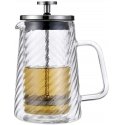 ZAPARZACZ DO KAWY HERBATY SZKLANY 1000ML FRENCH PRESS KLAUSBERG KB-7764 Silver ZAPARZACZ DO KAWY HERBATY SZKLANY 1000ML FRENCH PRESS KLAUSBERG KB-7764 Silver