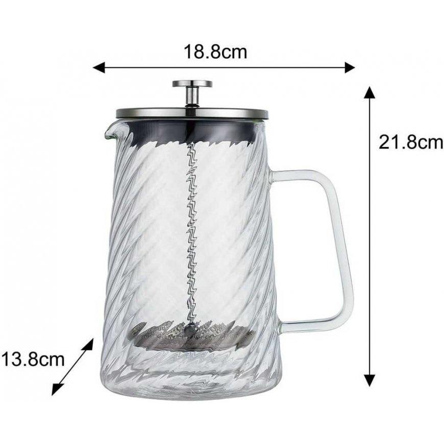 ZAPARZACZ DO KAWY HERBATY SZKLANY 1000ML FRENCH PRESS KLAUSBERG KB-7764 Hopea – 3