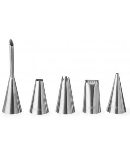 Decorative tips for pastry cone sleeves EXPERT set of 5 pcs. - Hendi 551592