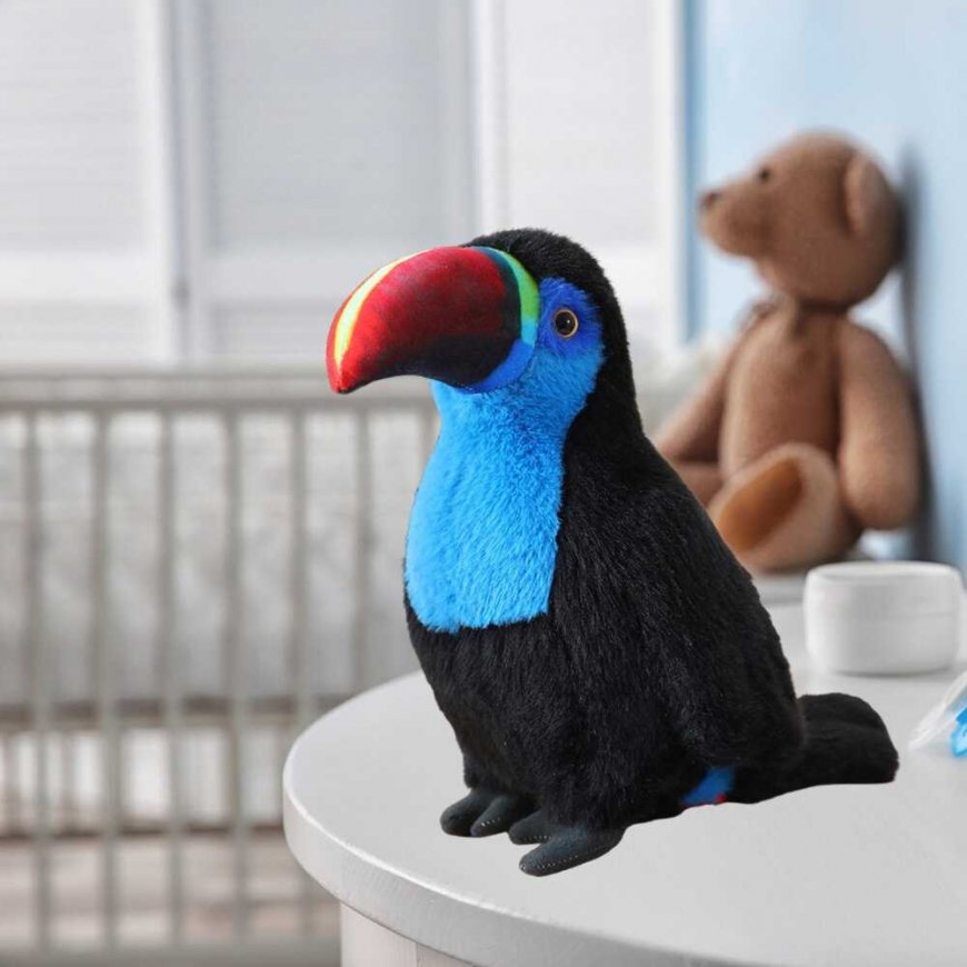 Lean Toys Pliušinis Tukanas Žaislas, 30 cm – 4