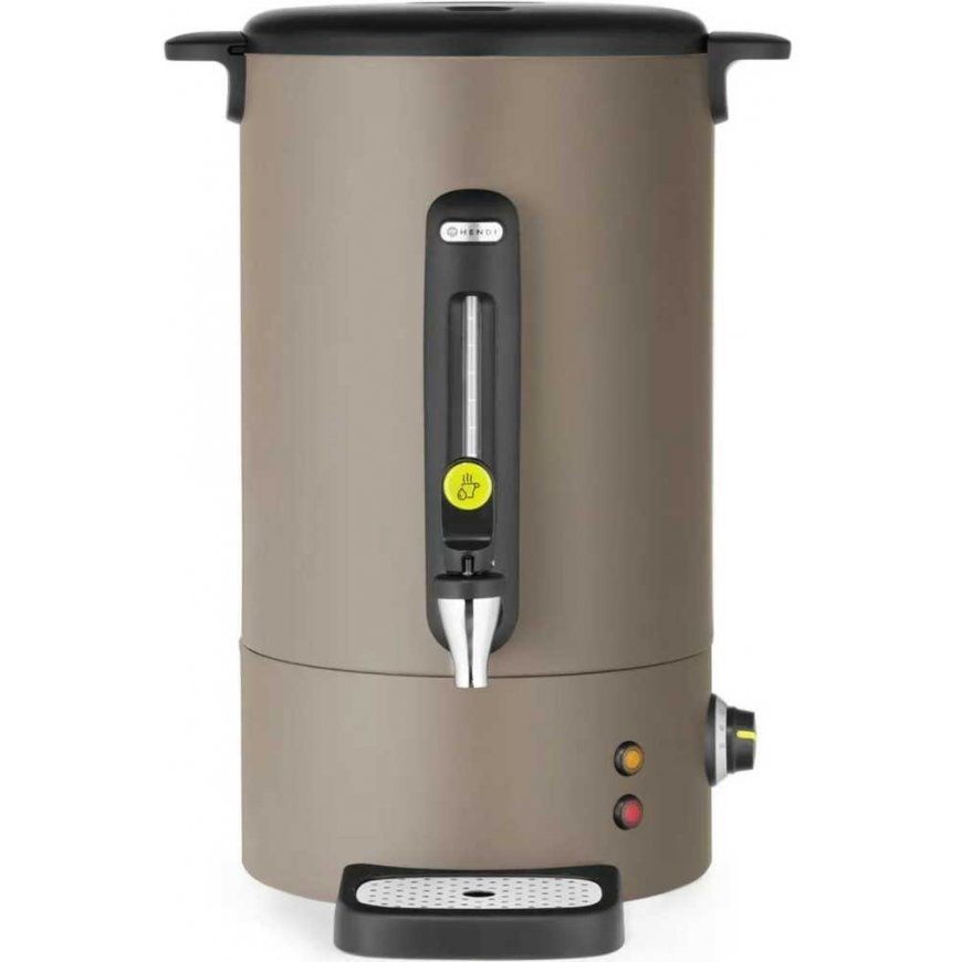 Hendi Hot wine water boiler with tap and drip tray, 16 l, 1650 W - greyish brown – 2