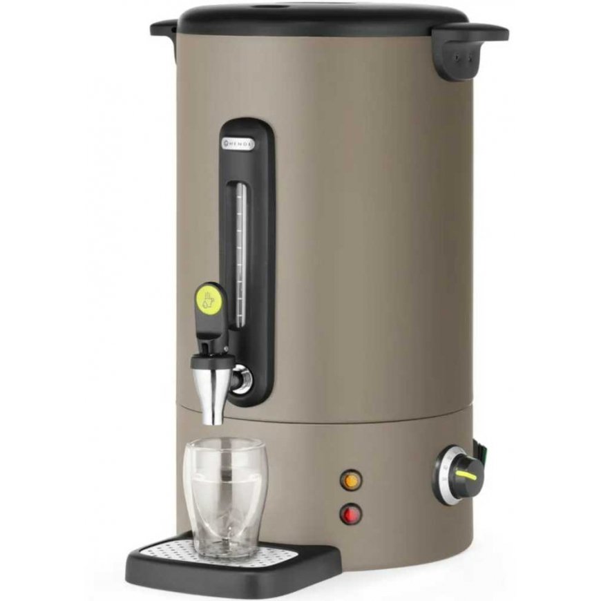 Hendi Hot wine water boiler with tap and drip tray, 16 l, 1650 W - greyish brown – 3
