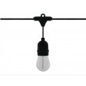 LED garland with 10 pcs E27 1W FILAMENT bulbs, warm white 2700K, IP65, LEDOM LED garland with 10 pcs E27 1W FILAMENT bulbs, warm white 2700K, IP65, LEDOM