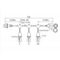 LED garland with 10 pcs E27 1W FILAMENT bulbs, warm white 2700K, IP65, LEDOM LED garland with 10 pcs E27 1W FILAMENT bulbs, warm white 2700K, IP65, LEDOM