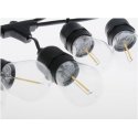 LED garland with 10 pcs E27 1W FILAMENT bulbs, warm white 2700K, IP65, LEDOM LED garland with 10 pcs E27 1W FILAMENT bulbs, warm white 2700K, IP65, LEDOM