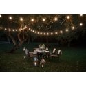 LED garland with 10 pcs E27 1W FILAMENT bulbs, warm white 2700K, IP65, LEDOM LED garland with 10 pcs E27 1W FILAMENT bulbs, warm white 2700K, IP65, LEDOM