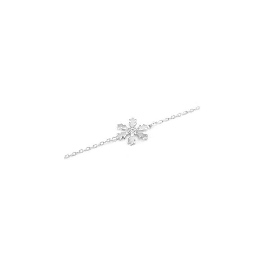 Beneto Stylish silver bracelet Snowflake AGB638