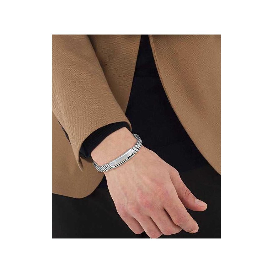 Hugo Boss Stilinga plieninė apyrankė tinklelis 1580611 – 2
