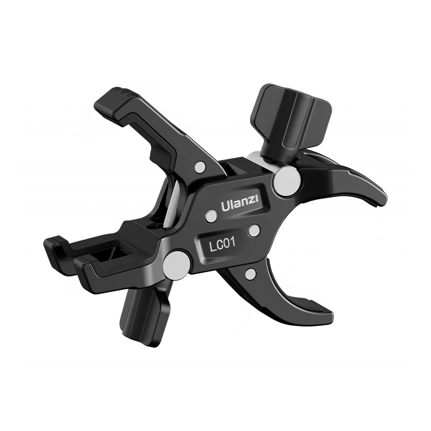 Ulanzi dvigubo spaustuko laikiklis Magic Arm 2x Super Clamp Clip / ULANZI / LC01 – 2