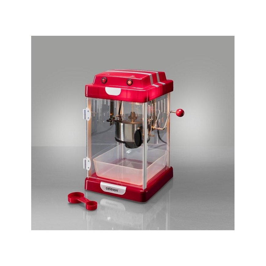 Celexon CP1000 popcornkone Läpinäkyvä, Punainen, Valkoinen 350 W – 2