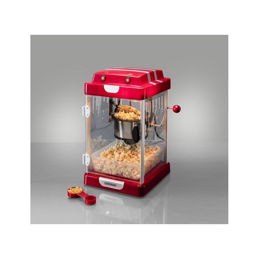 Celexon CP1000 popcornkone Läpinäkyvä, Punainen, Valkoinen 350 W – 3