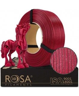 3D plastic PLA shiny red (Galaxy Red Wine) 1.75mm 1kg refill pack Rosa3D