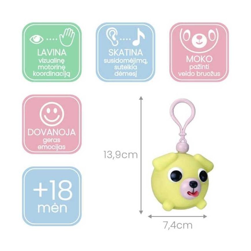 Jabber Ball Jr. Yellow Puppy Pendant – 3