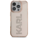 Karl Lagerfeld IML Rhinestones Logo iPhone 16 Pro Case - Pink Karl Lagerfeld IML Rhinestones Logo iPhone 16 Pro Case - Pink