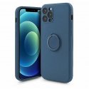 Mocco Pastel Ring Silicone Back Case for Samsung Galaxy S21 FE 5G Blue
