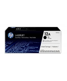 HP 12A 2-pack Black Original LaserJet Toner Cartridges
