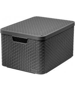 Curver Style L Storage basket Rattan Grey