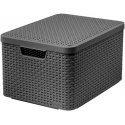 Curver Style L Storage basket Rattan Grey Curver Style L Storage basket Rattan Grey
