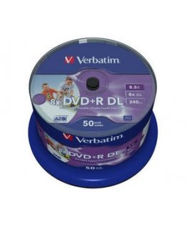 Verbatim 43703 kompaktdisks DVD 8,5 GB DVD-R 50 pcs