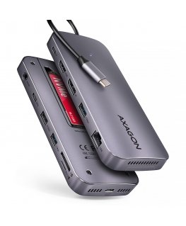 Axagon HMC-12GM2 док-станция для ноутбука Проводная USB 3.2 Gen 2 (3.1 Gen 2) Type-C Серый