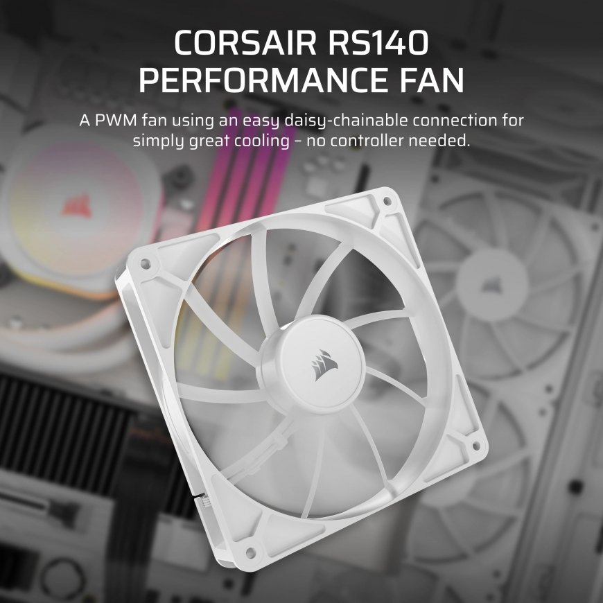 Corsair RS140 Kompiuterio korpusui Ventiliatorius 14 cm Balta 1 vnt – 5