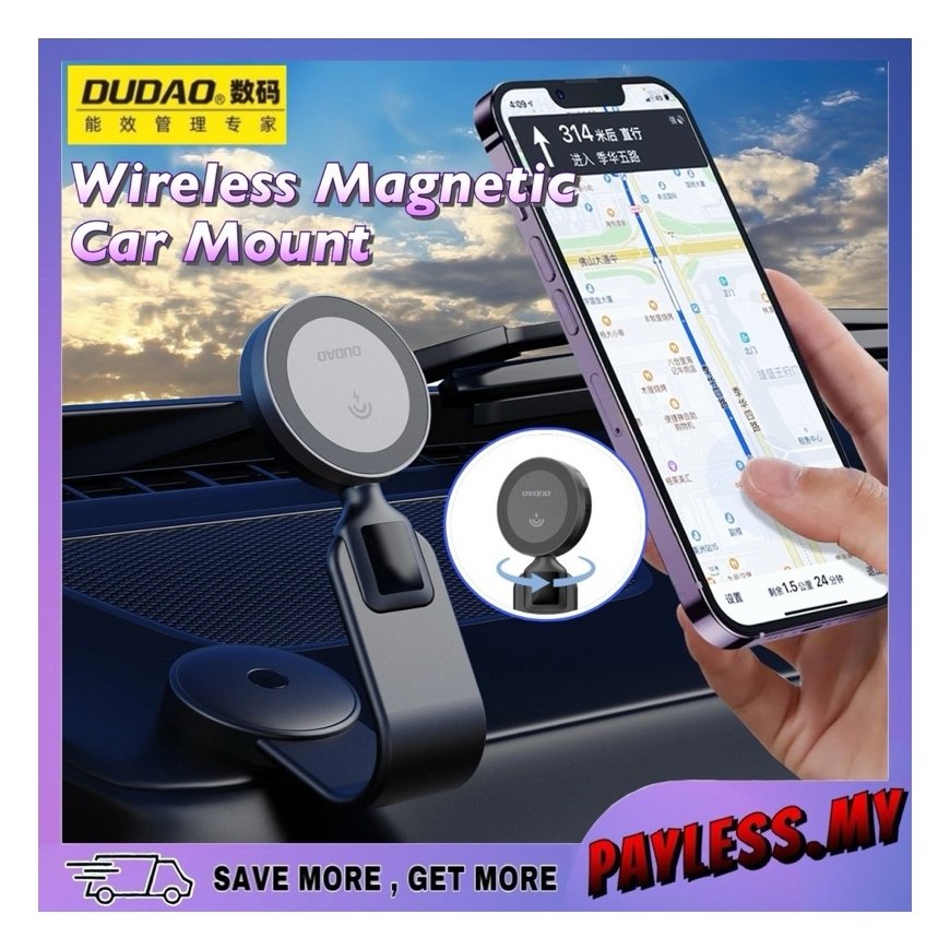 Dudao F21 car phone holder with MagSafe - black