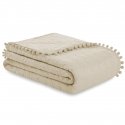 Bedspread MEADORE beige pressed material - textile microfiber 200x220 AmeliaHome