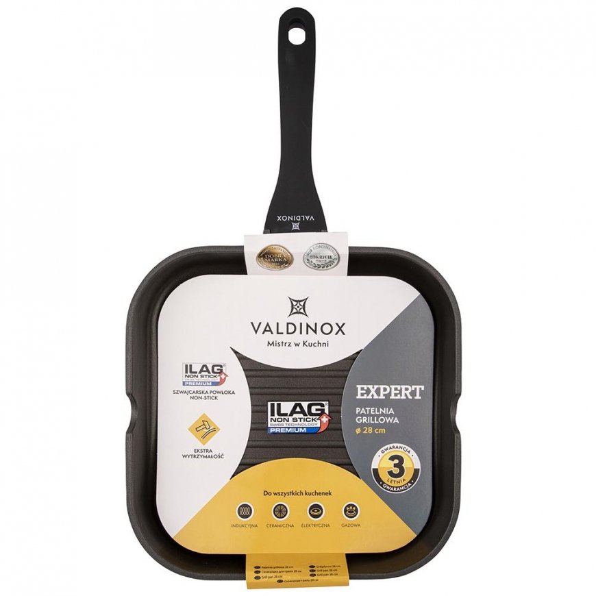 Valdinox Expert Indukcinė grilio keptuvė, 28cm – 5