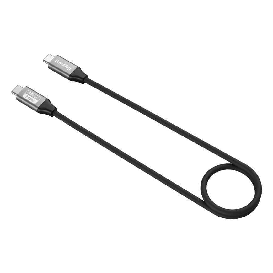 SmallRig 5074 USB-C -datakaapeli (suoraan suoraan, 60 cm (40 Gbps + 240 W + 8K)