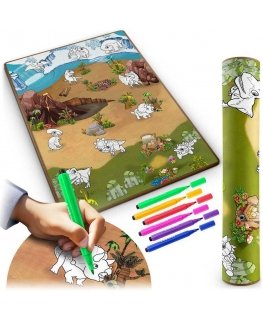 Valcuotas putplasčio dažymo kilimėlis 120 x 90 x 0,3 cm Ricokids RK-344