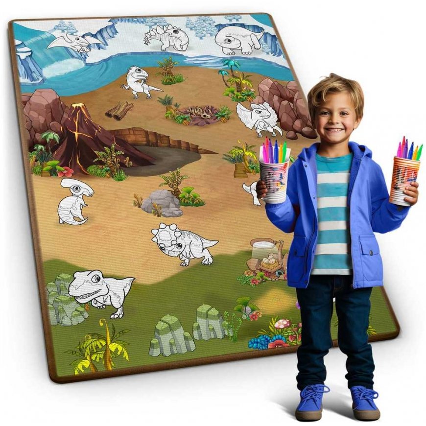 Valssattu vaahtomuovi maalausmatto 120 x 90 x 0,3 cm Ricokids RK-344 – 2
